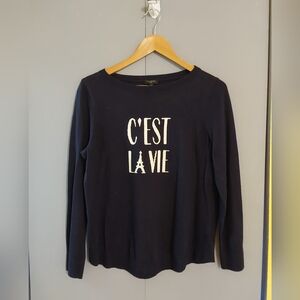 Talbots C'est La Vie Navy Sweater